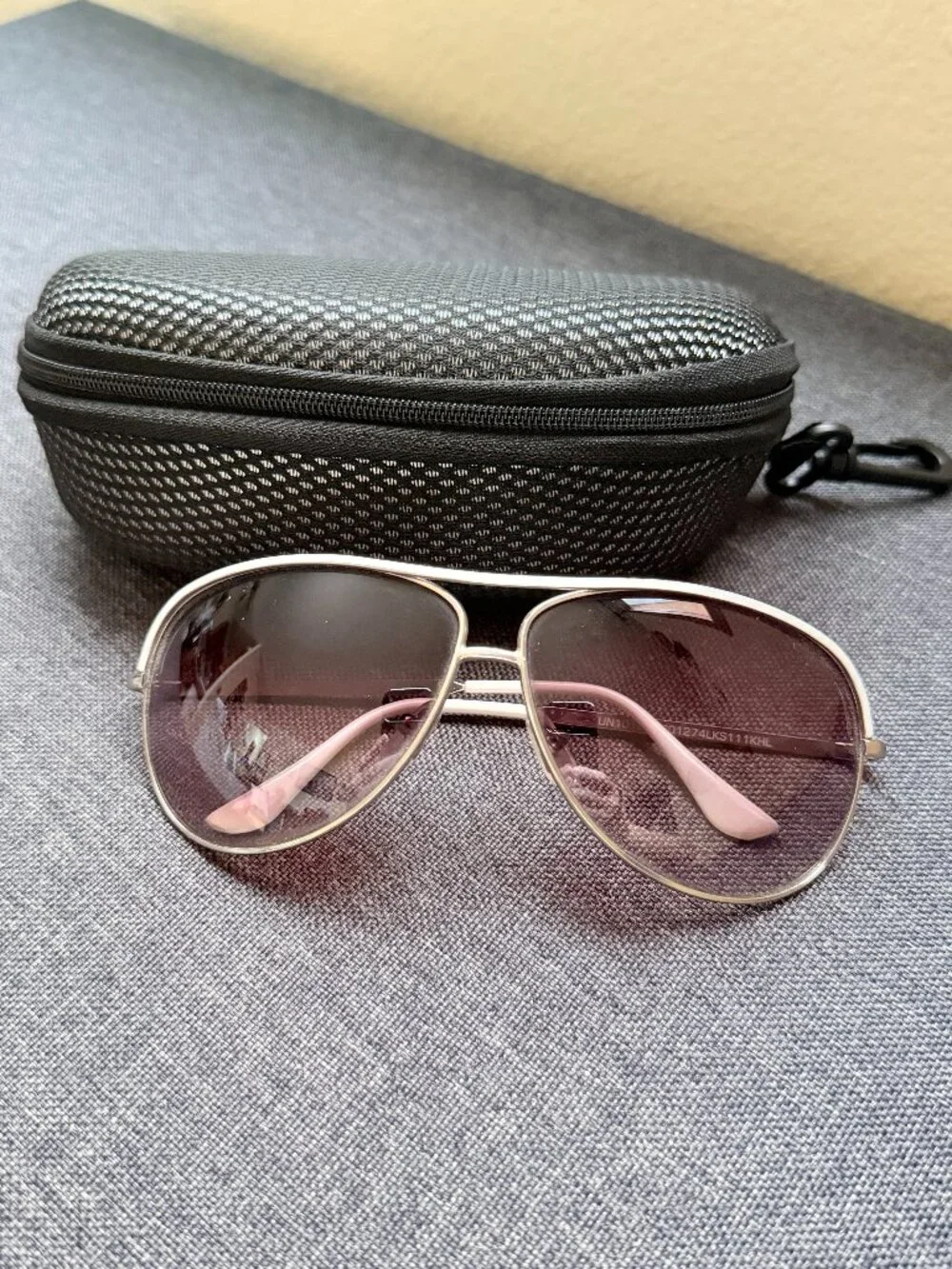 Gradient Aviator Sunglasses with White Trim